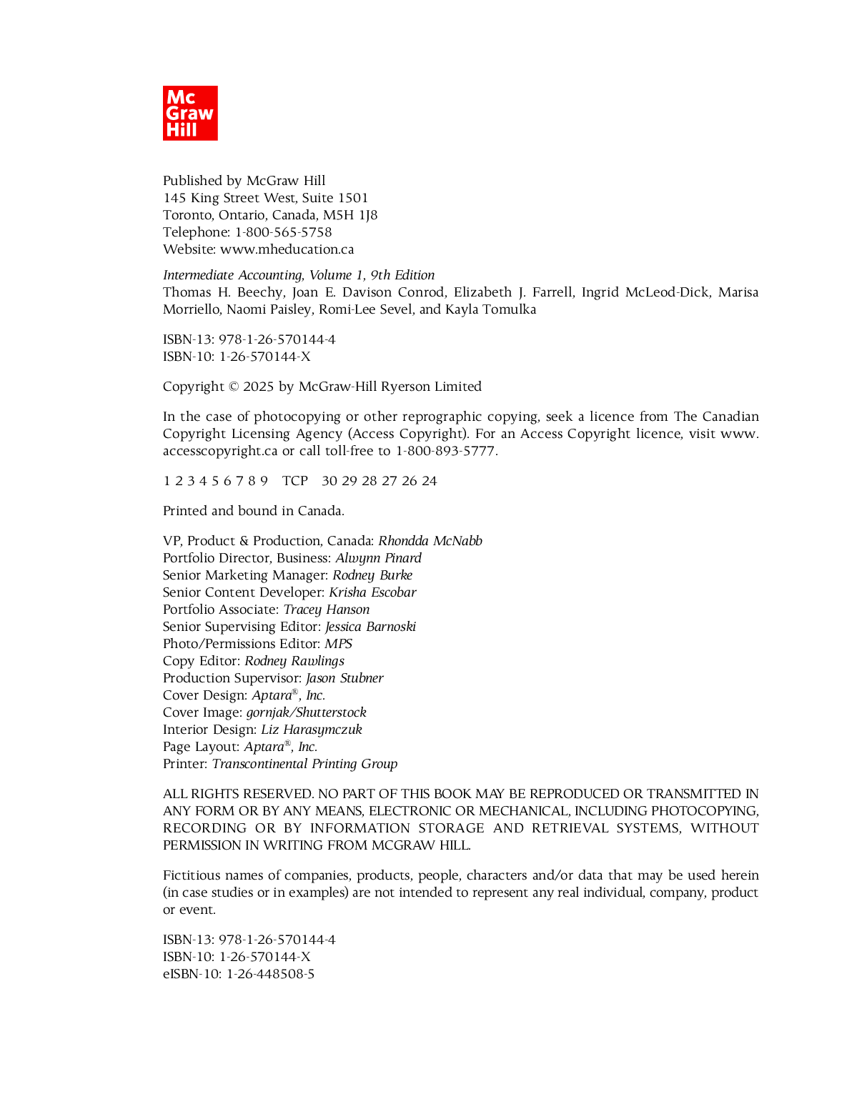 Preview page 3 of Intermediate Accounting (Volume 1) 9th Canadian Edition By Thomas Beechy