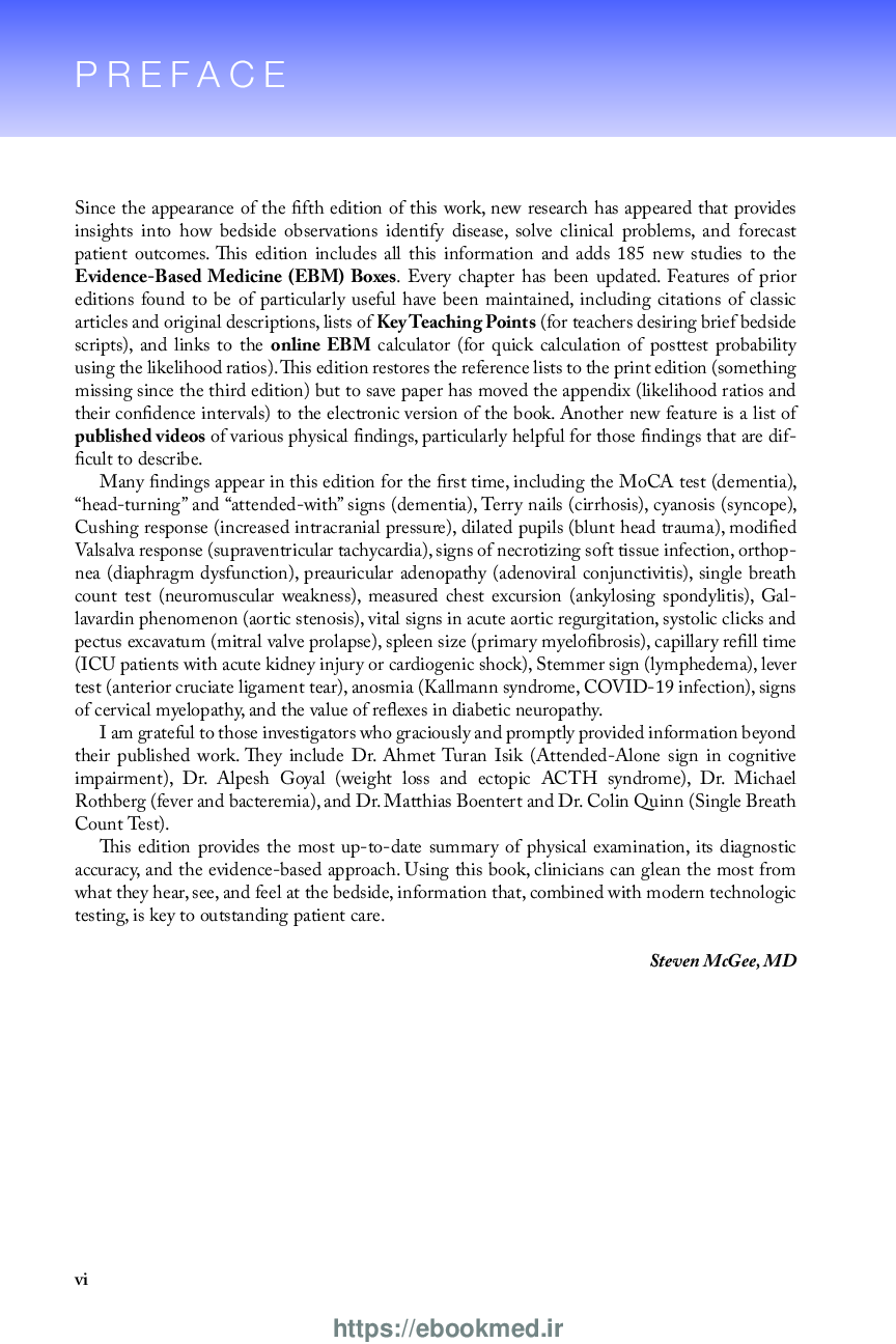 Preview page 4 of McGee's Evidence-Based Physical Diagnosis 6th Edition By Steven McGee