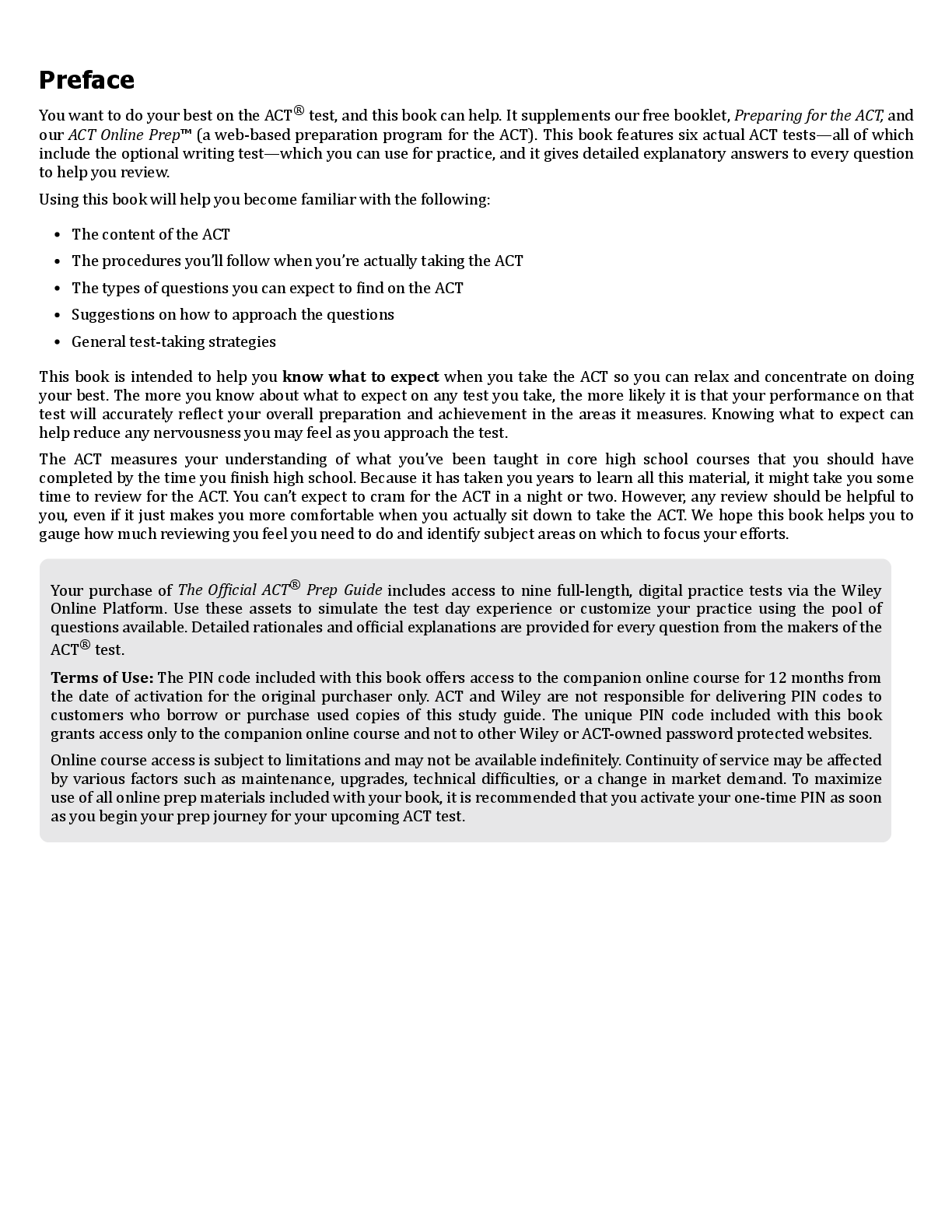 Preview page 9 of The Official ACT Prep Guide 2024-2025 By ACT