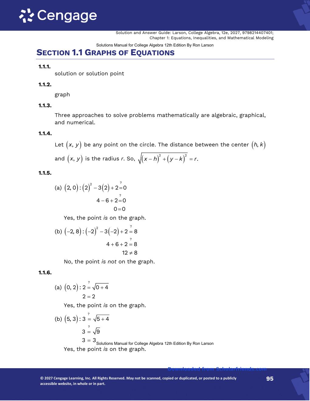 Preview page 4 of Solution Manual For College Algebra 12th Edition By Ron Larson