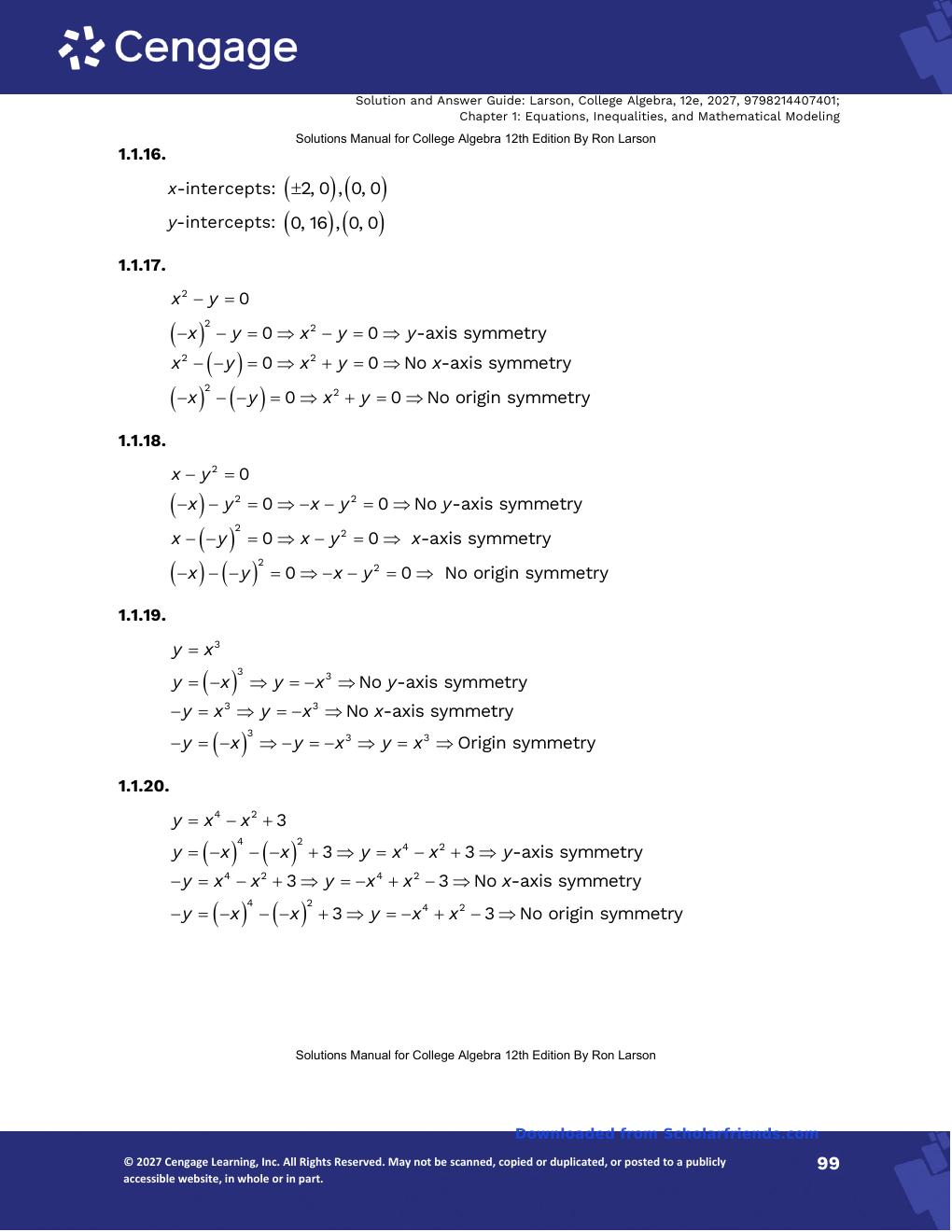 Preview page 8 of Solution Manual For College Algebra 12th Edition By Ron Larson