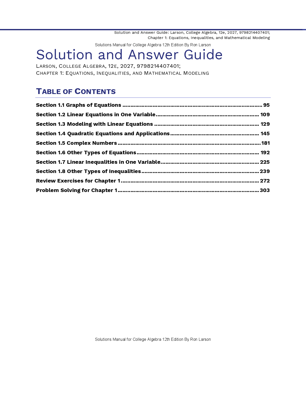 Preview page 3 of Solution Manual For College Algebra 12th Edition By Ron Larson