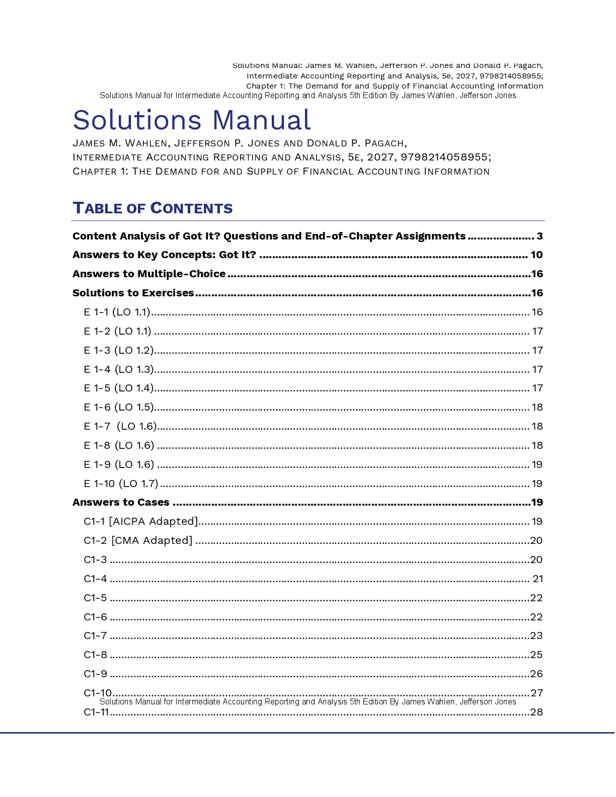 Preview page 2 of Solution Manual For Intermediate Accounting Reporting and Analysis 5th Edition By James Wahlen, Jefferson Jones