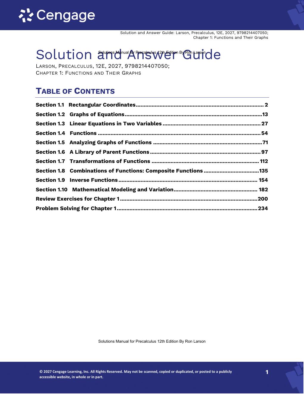 Preview page 4 of Solutions Manual For Precalculus 12th Edition By Ron Larson