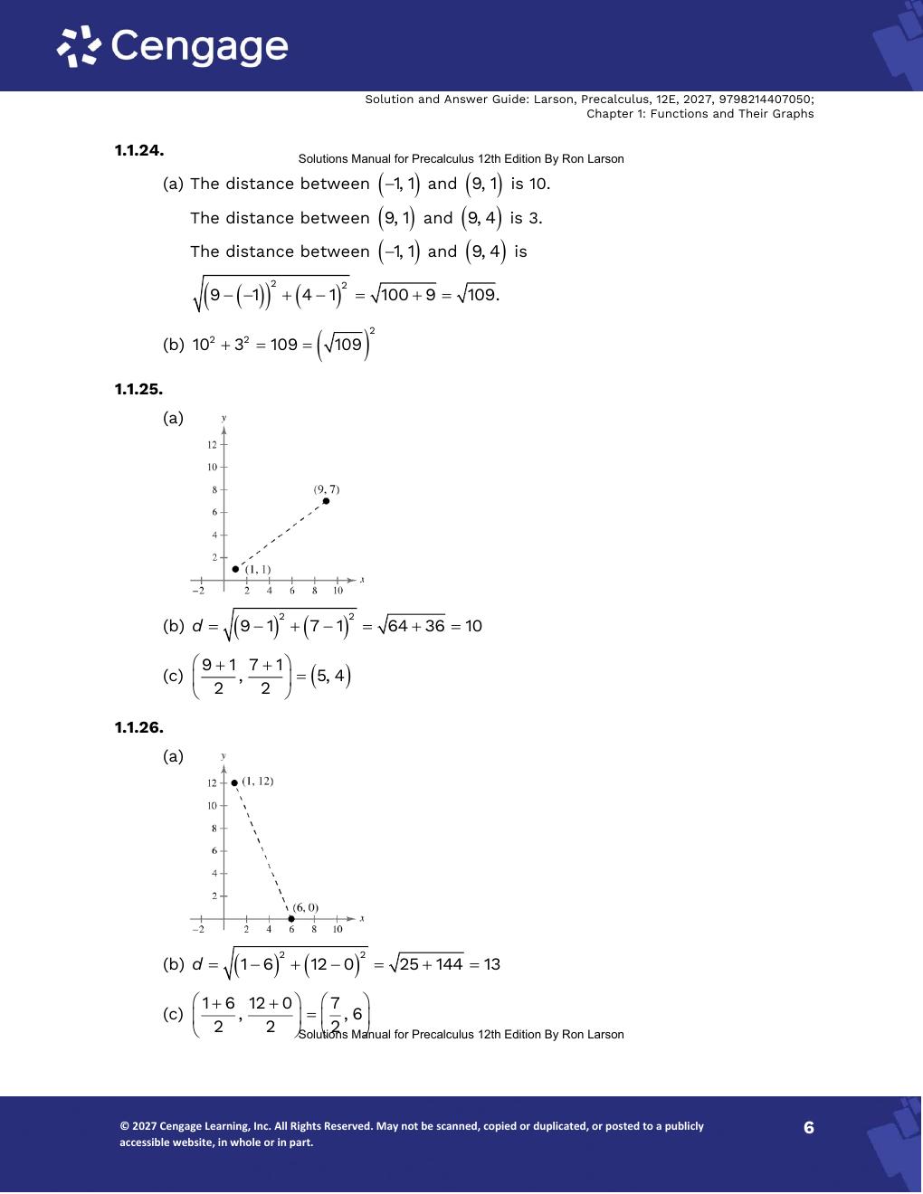 Preview page 9 of Solutions Manual For Precalculus 12th Edition By Ron Larson