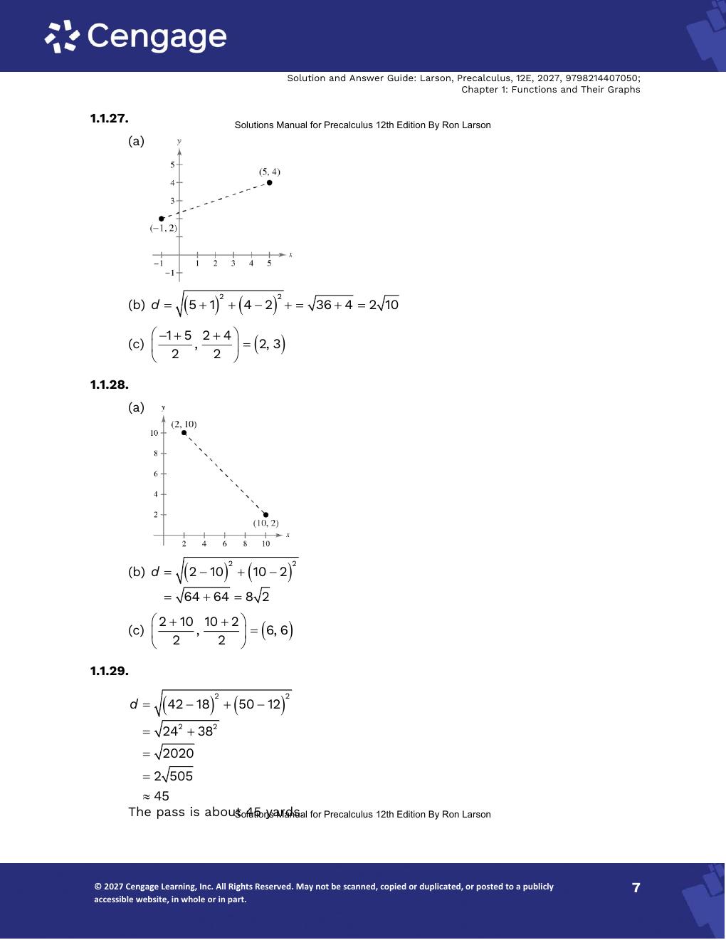Preview page 10 of Solutions Manual For Precalculus 12th Edition By Ron Larson