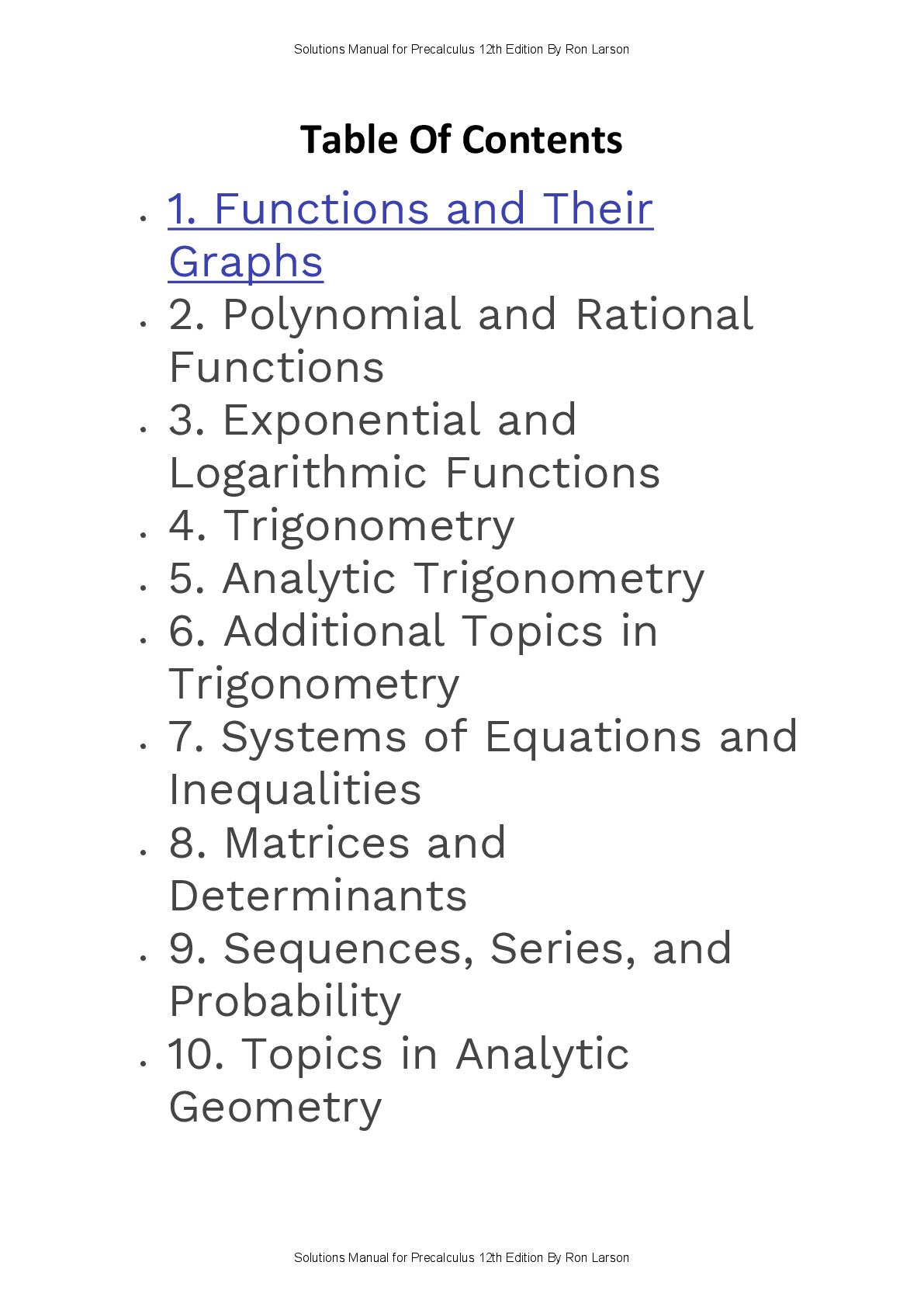 Preview page 2 of Solutions Manual For Precalculus 12th Edition By Ron Larson