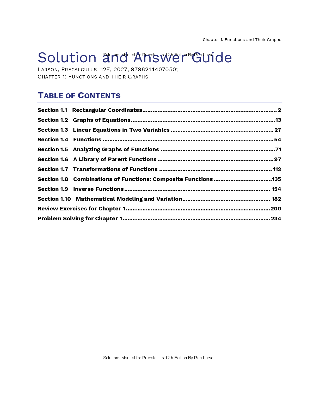 Preview page 4 of Solutions Manual For Precalculus 12th Edition By Ron Larson