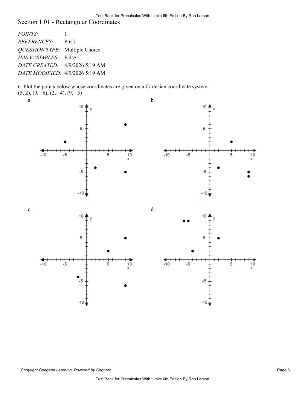Preview page 8 of Test Bank For Precalculus With Limits 6th Edition By Ron Larson