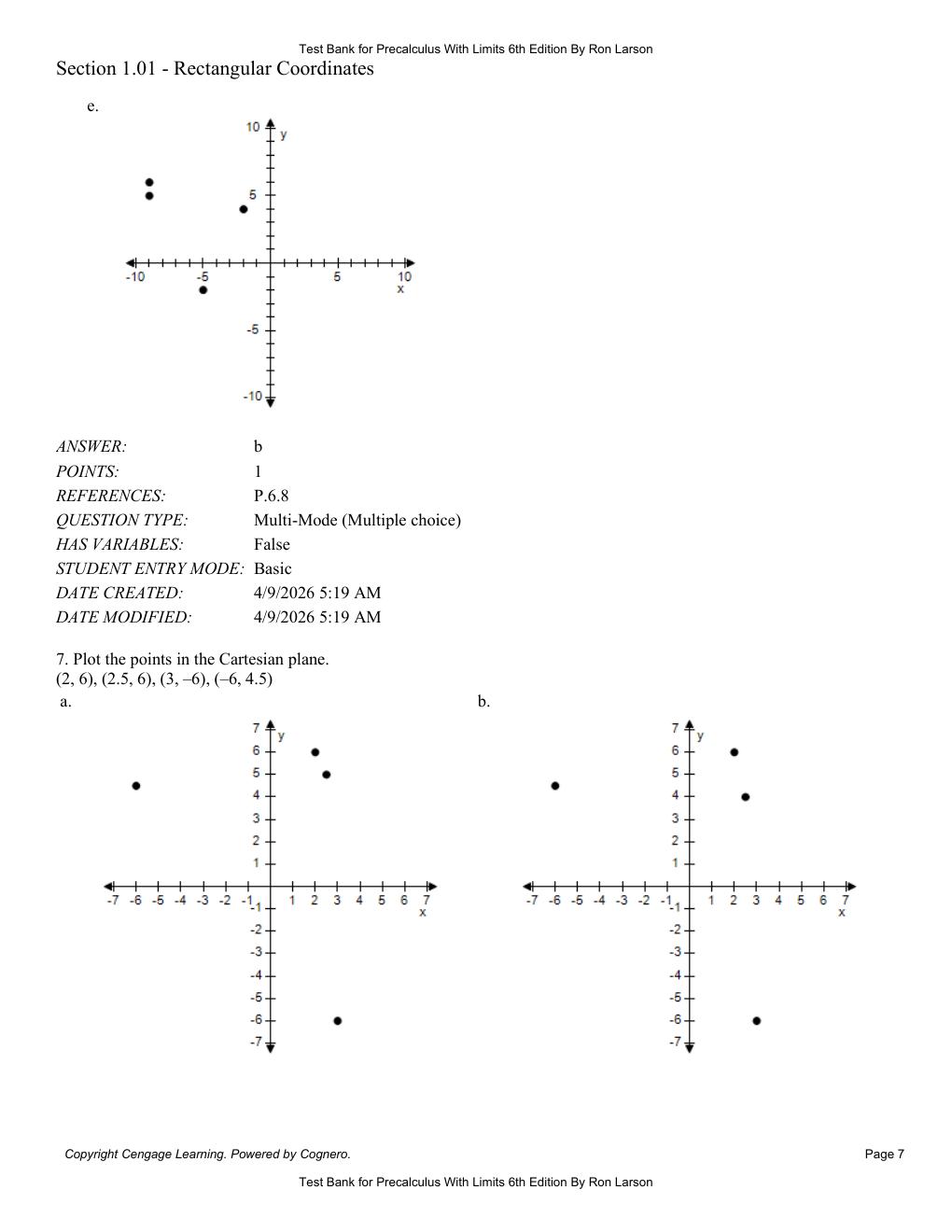 Preview page 9 of Test Bank For Precalculus With Limits 6th Edition By Ron Larson