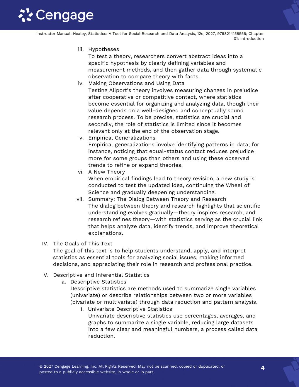 Preview page 6 of Solutions Manual For Statistics A Tool for Social Research and Data Analysis 12th Edition By Joseph Healey, Christopher