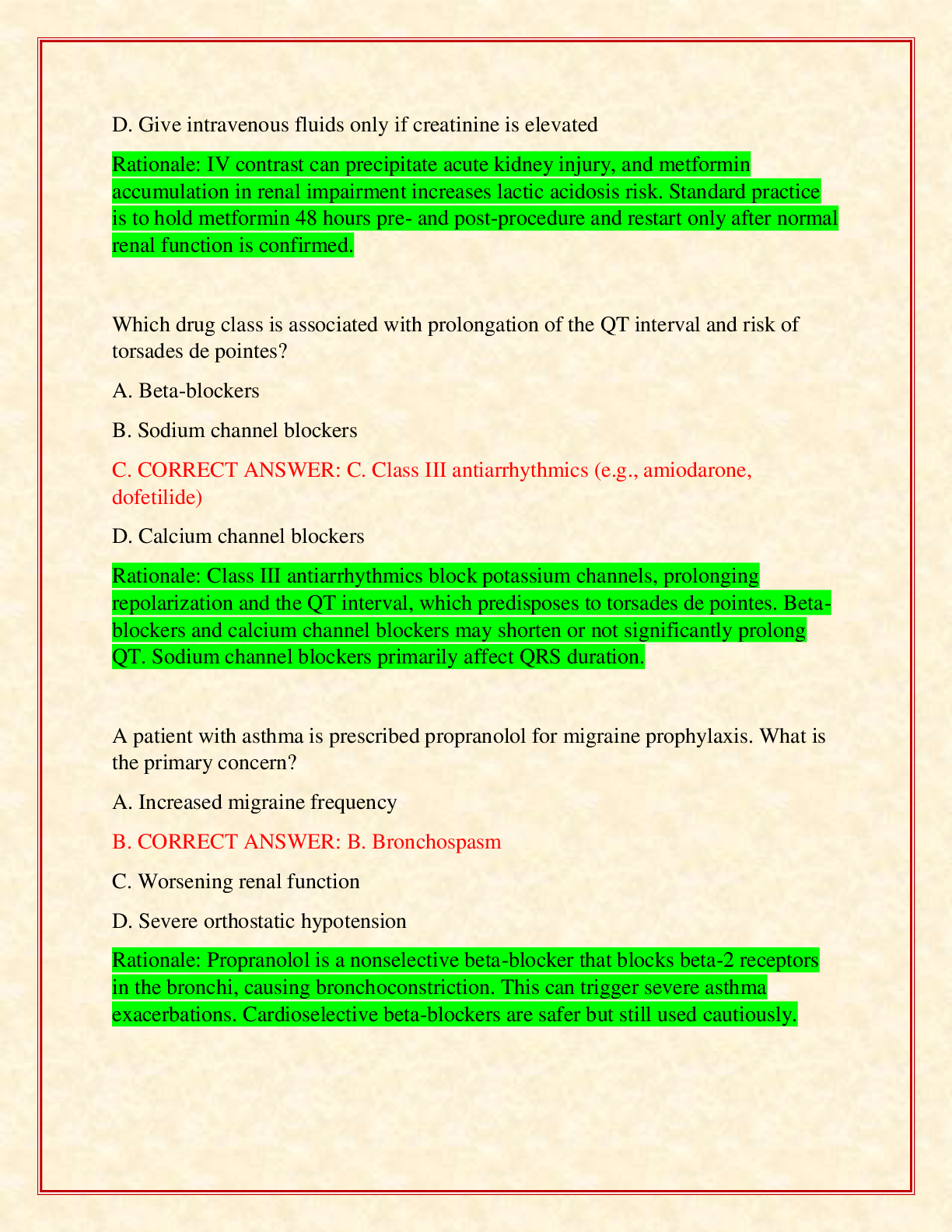 Preview page 3 of ADVANCED PATHOPHARMACOLOGICAL FOUNDATIONS PA EXAM / WGU D027 ADVANCED PATHOPHARMACOLOGICAL FOUNDATIONS ACTUAL PRE ASSESS