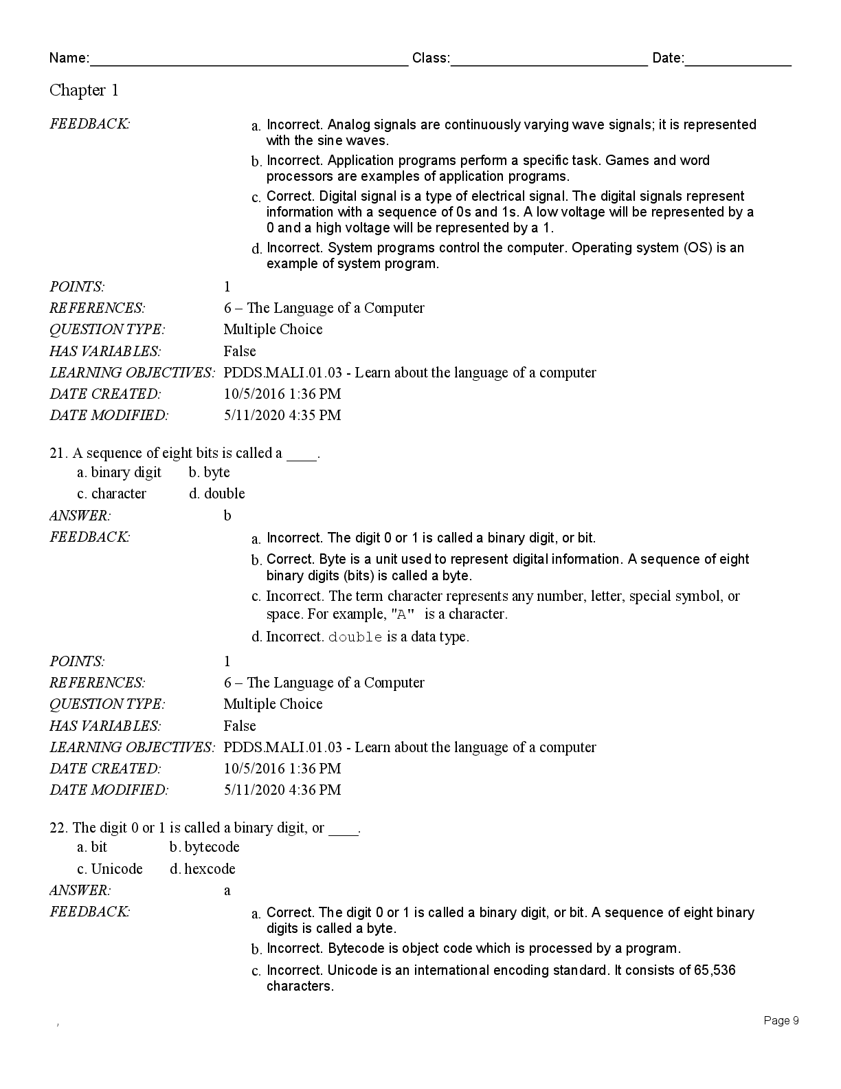 Preview page 5 of Test Bank C++ Programming From Problem Analysis to Program Design 8th Edition By D.S. Malik All Chapters 1-18