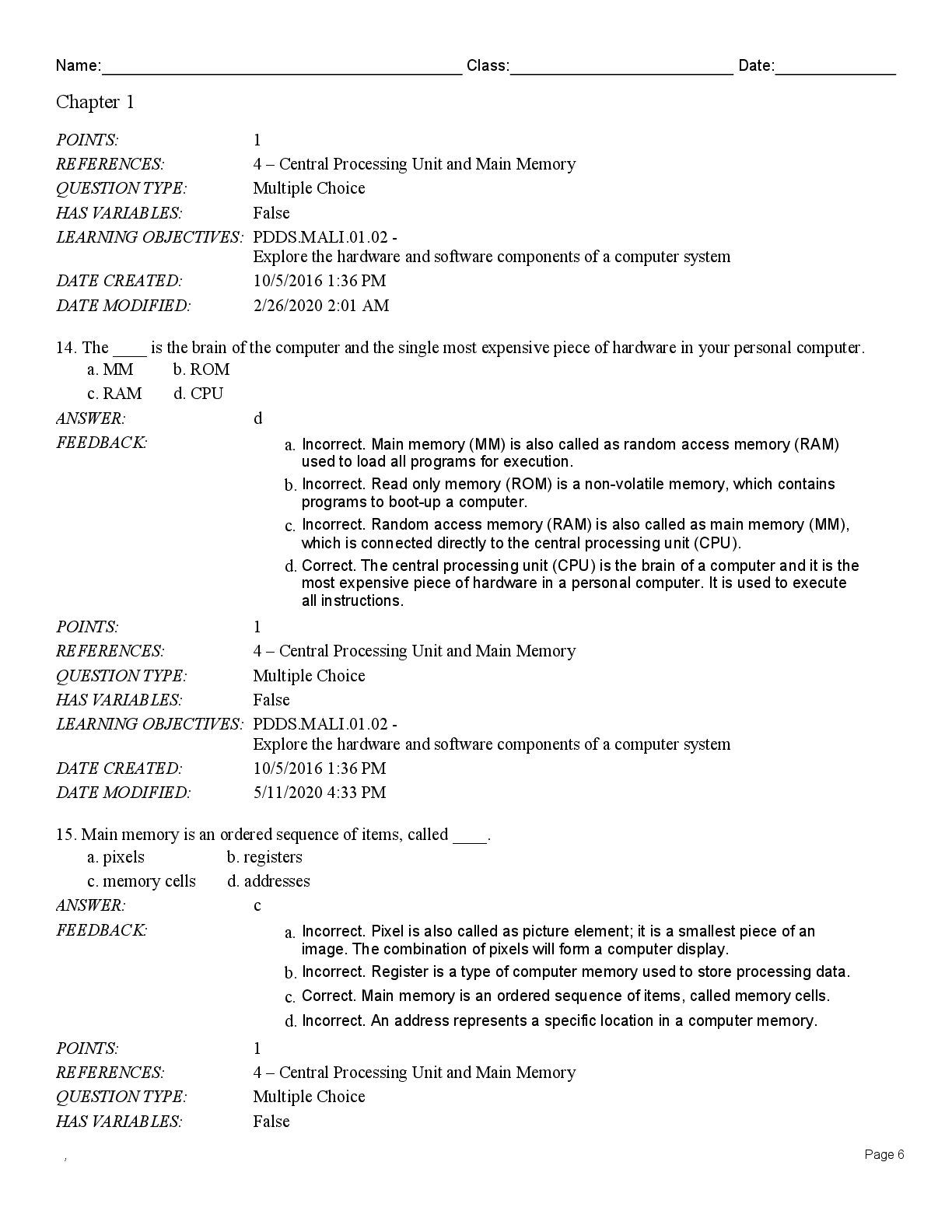 Preview page 2 of Test Bank C++ Programming From Problem Analysis to Program Design 8th Edition By D.S. Malik All Chapters 1-18