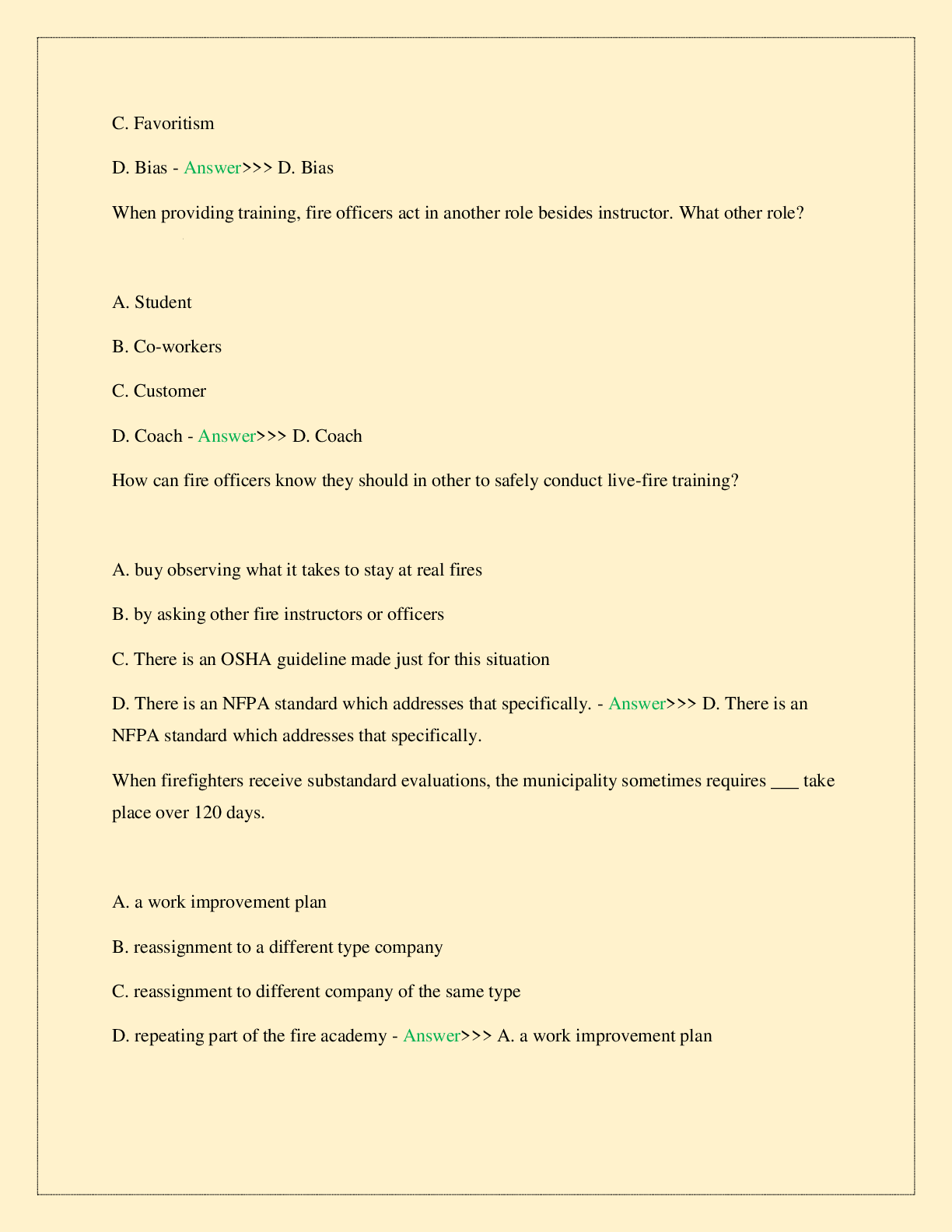 Preview page 3 of FLORIDA FIRE OFFICER 2 STUDY GUIDE 2026/2027 EXAM LATEST VERSION COMPLETE STUDY QUESTIONS WITH VERIFIED ANSWERS 100% GUA
