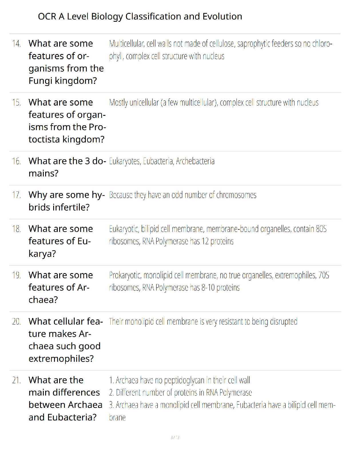 Preview page 3 of OCR A Level Biology - Classification and Evolution - Ultimate Exam Prep - Verified Questions and Answers - A+ Guaranteed