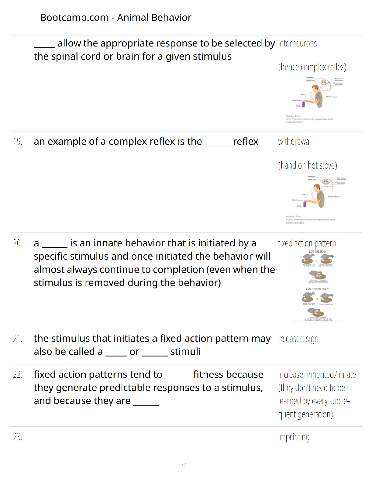 Preview page 3 of Bootcamp.com - Animal Behavior - Ultimate Study Guide - Verified Questions and Answers - A+ Guaranteed Success