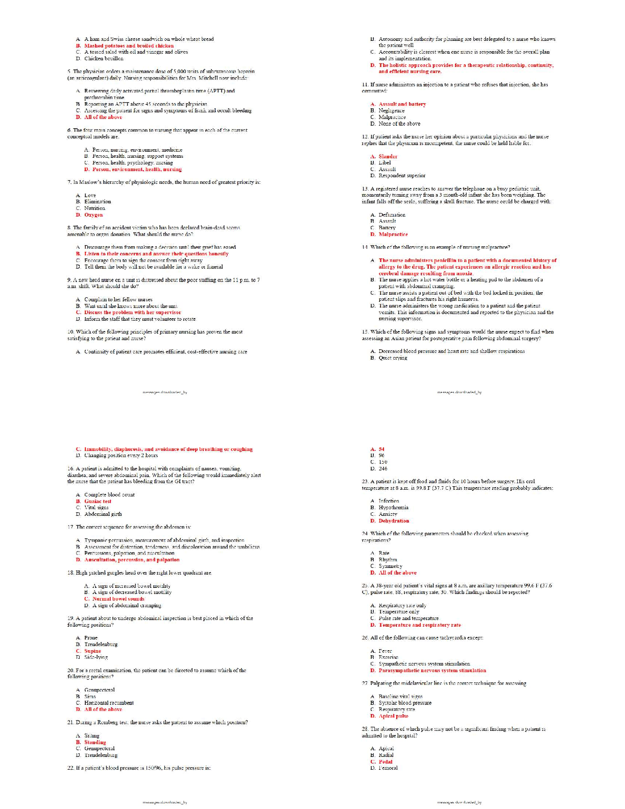 Preview page 3 of Prometric Nursing Exam 100 Essential Practice Questions | Score 100% | Latest 2026 Updated Study Guide