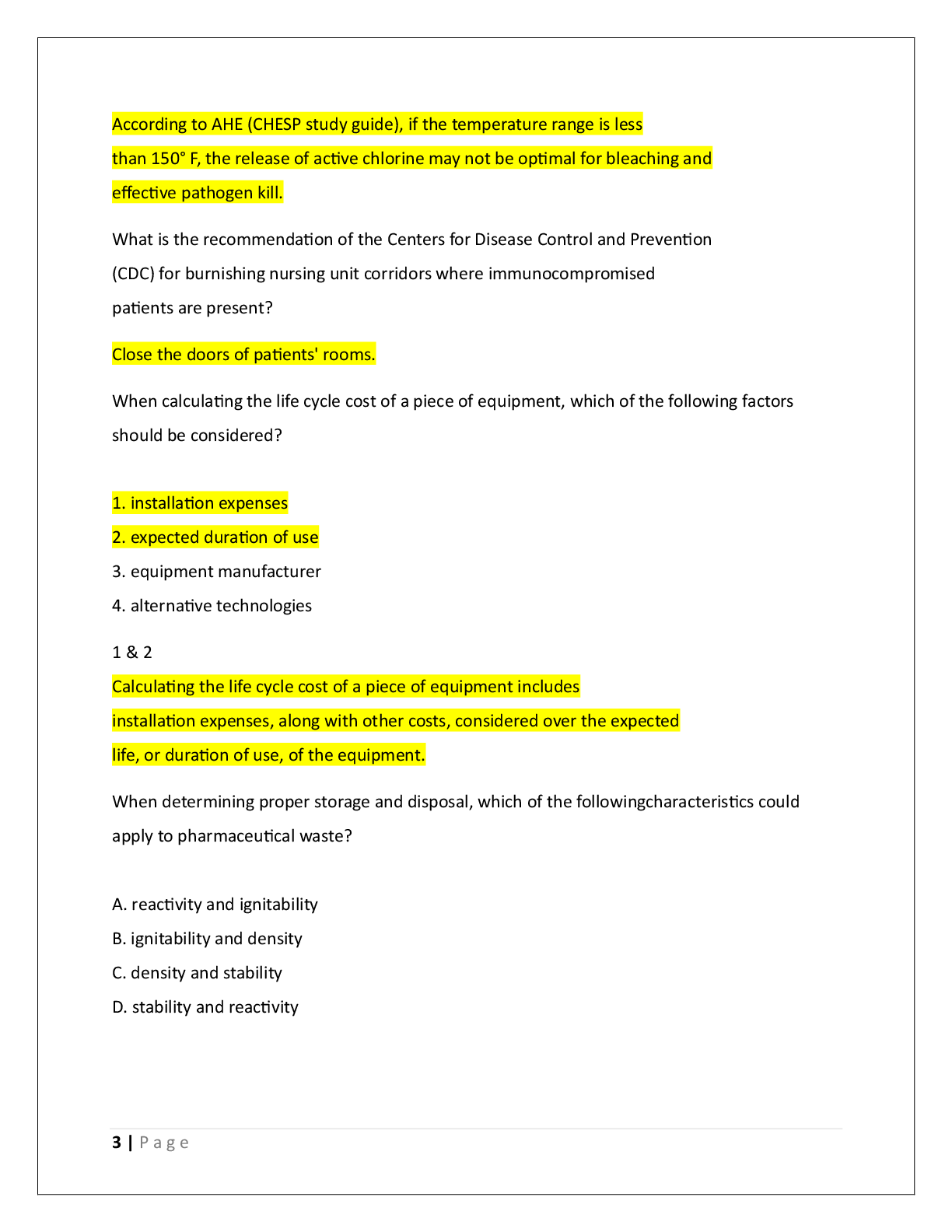 Preview page 2 of CHESP EXAM