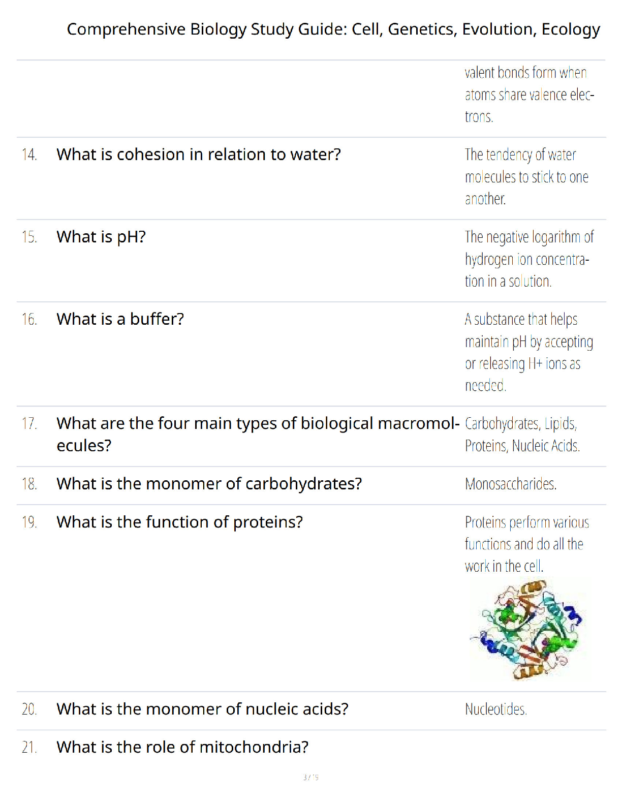 Preview page 3 of Comprehensive Biology Study Guide - Cell Biology, Genetics, Evolution, and Ecology - Guaranteed Success - Verified Quest