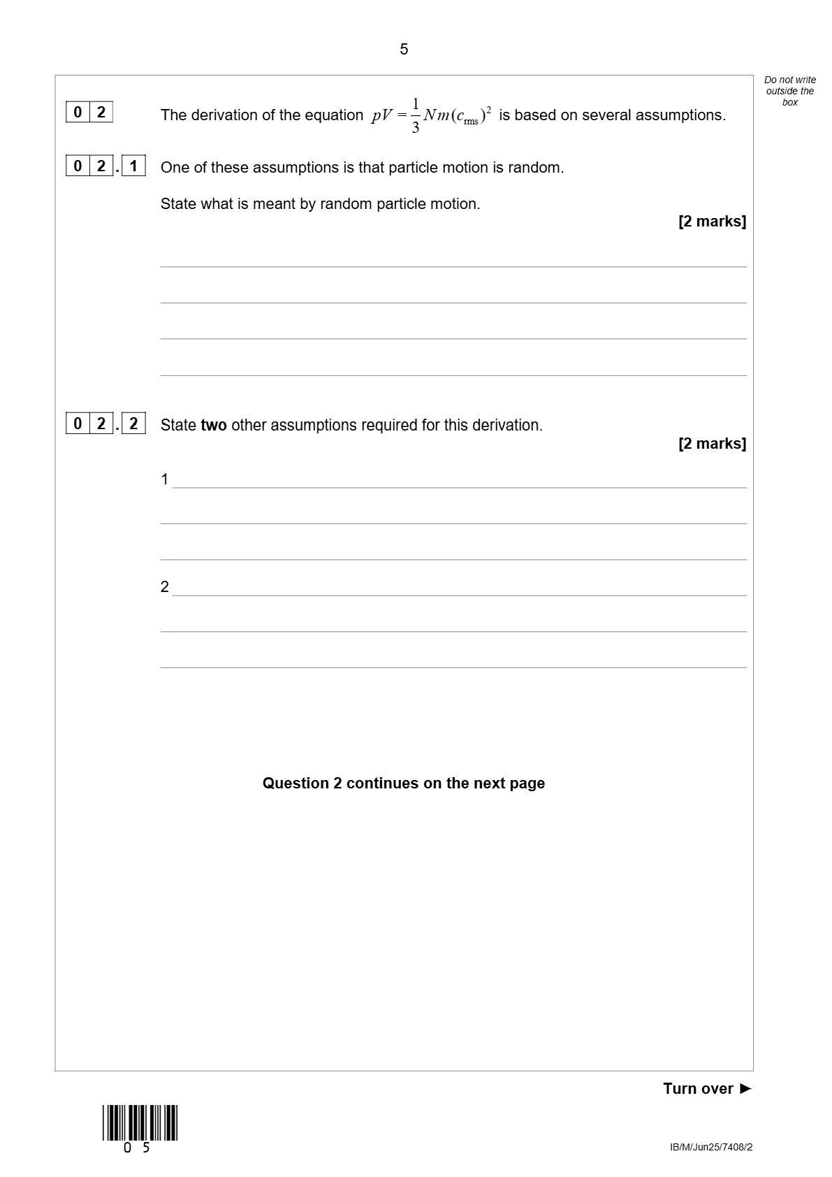 Preview page 5 of AQA A-level PHYSICS Paper 2 7408/2 June 2025