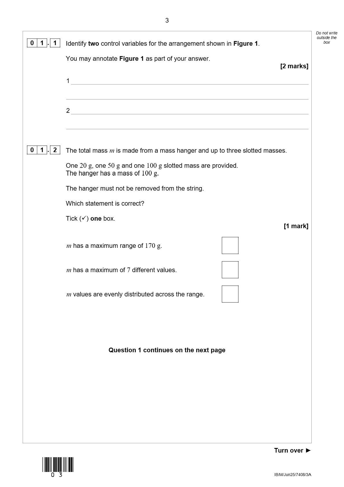 Preview page 3 of AQA -level PHYSICS Paper 3 7408/3А June 2025 QP