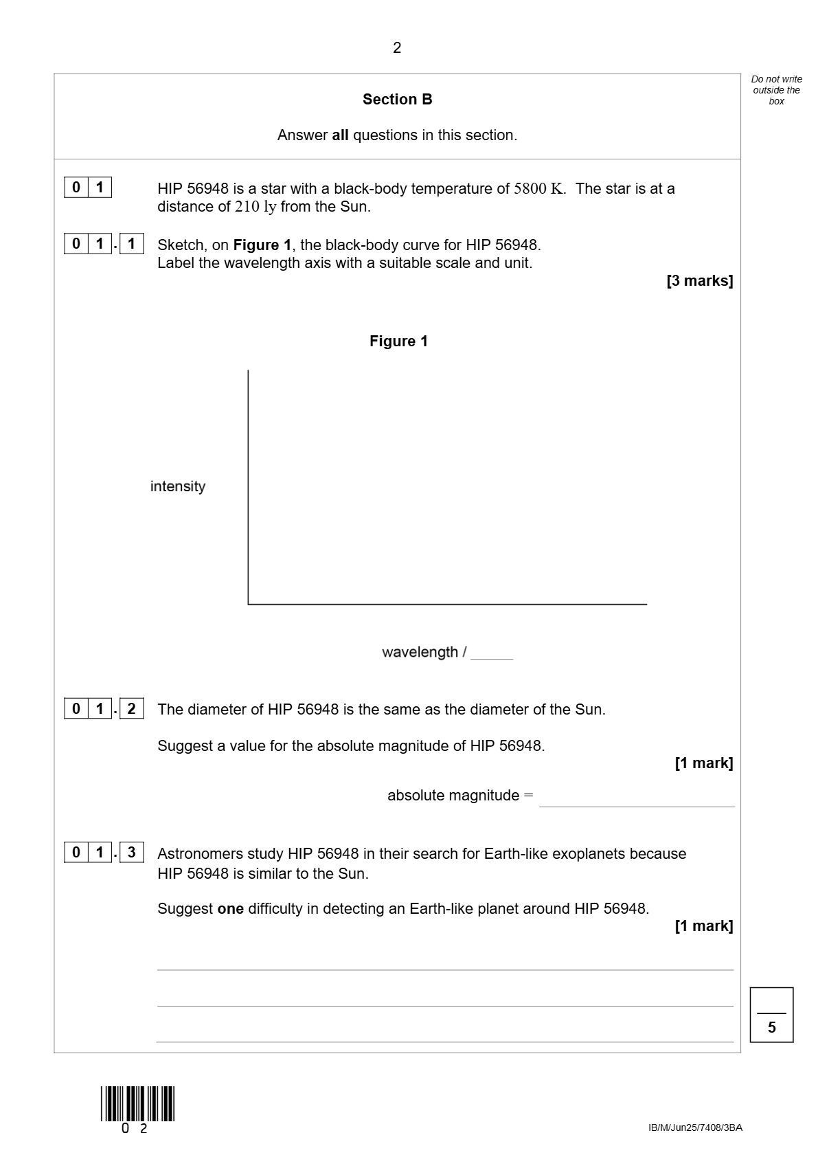 Preview page 2 of AQA A-level PHYSICS Paper 3 7408/3ВА JUNE 2025 QP