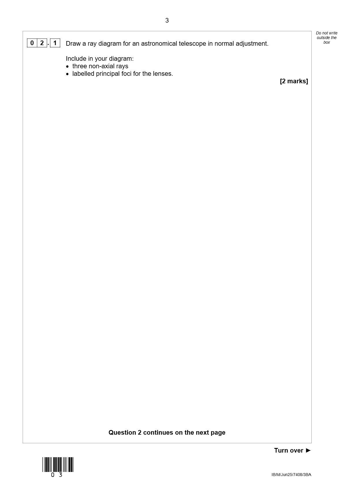 Preview page 3 of AQA A-level PHYSICS Paper 3 7408/3ВА JUNE 2025 QP