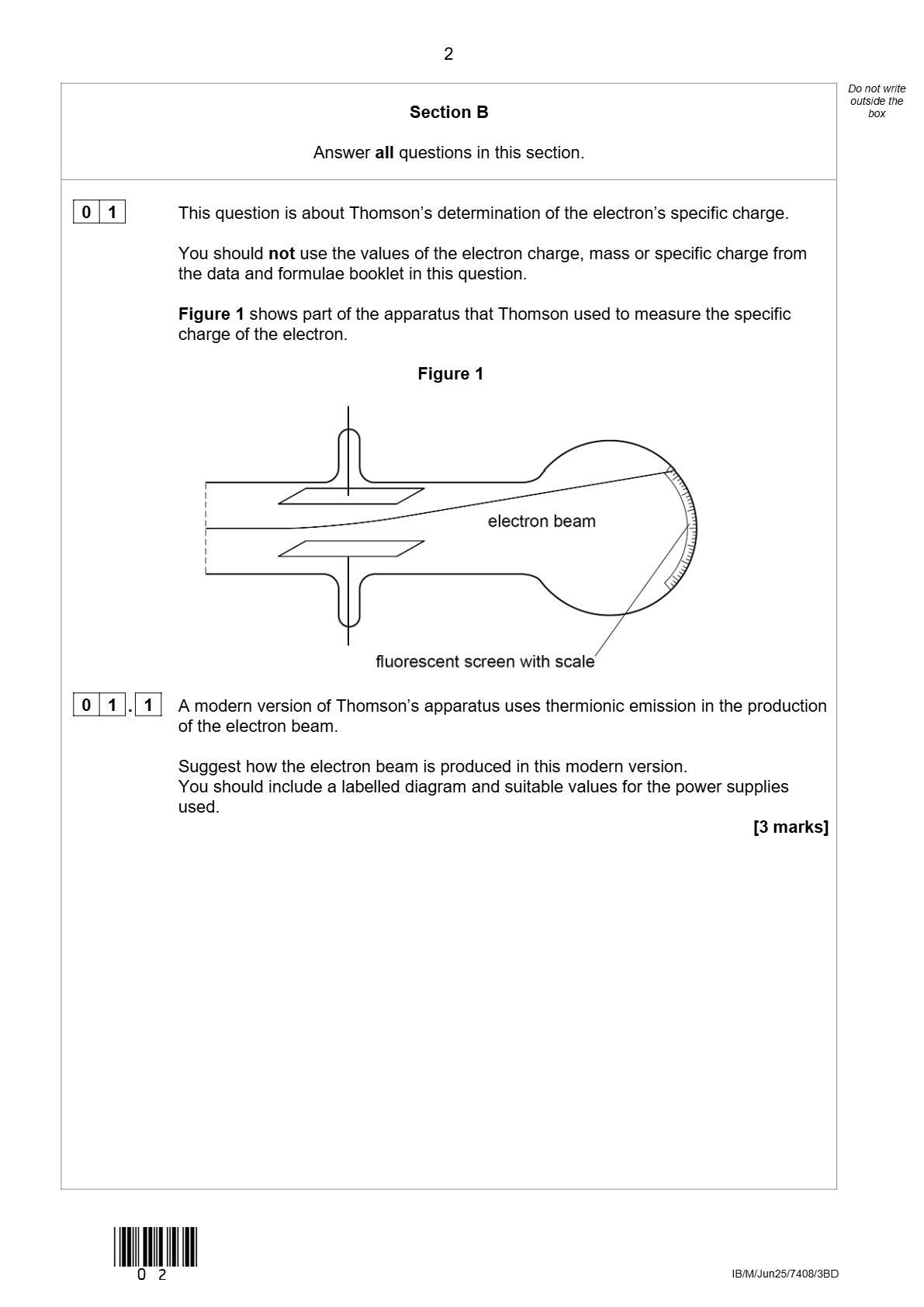 Preview page 2 of AQA A-level PHYSICS Paper 3 7408/3BD JUNE 2025 QP