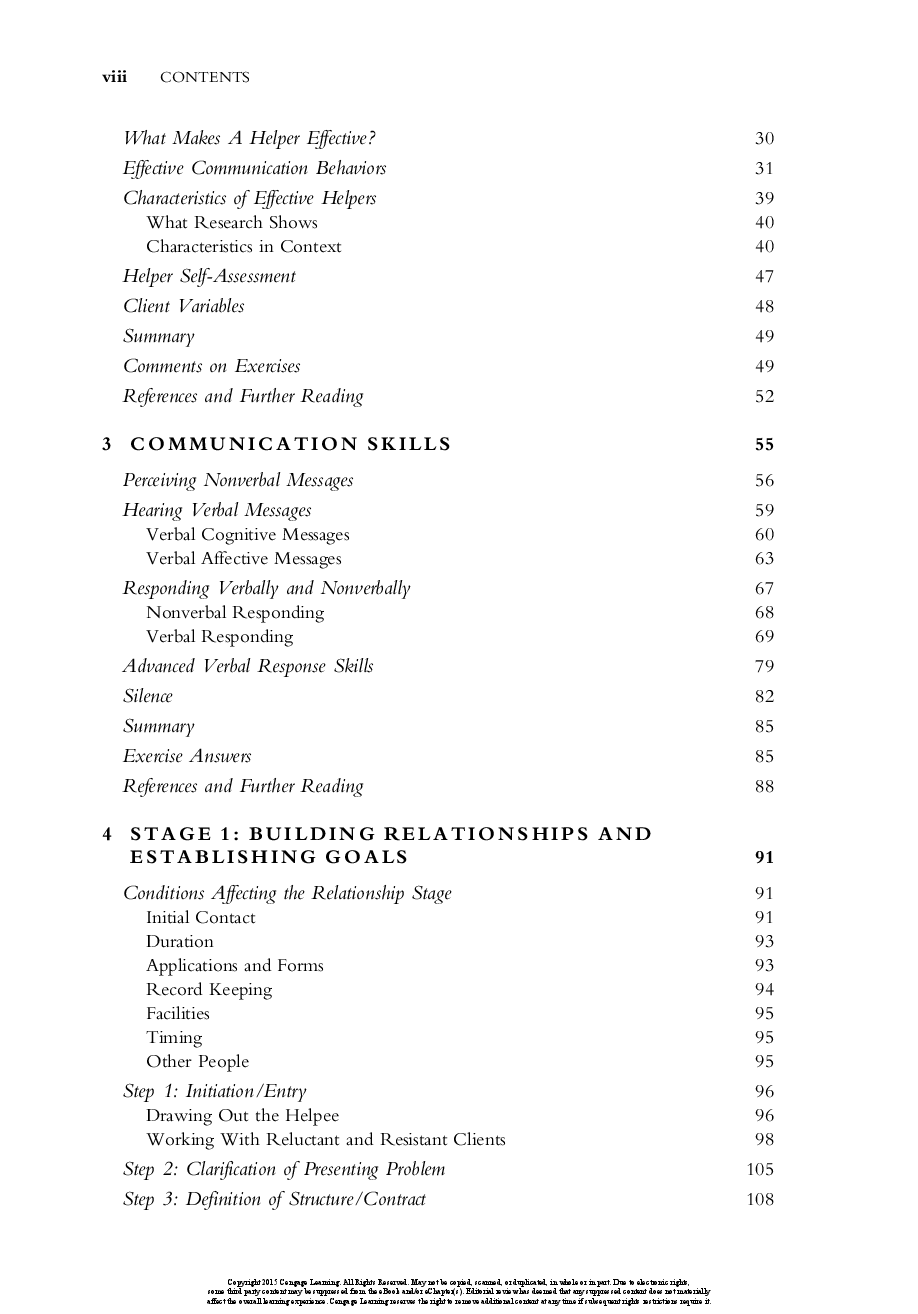 Preview page 10 of Effective Helping Interviewing and Counseling Techniques 8th Edition By Barbara Okun, Ricki Kantrowitz