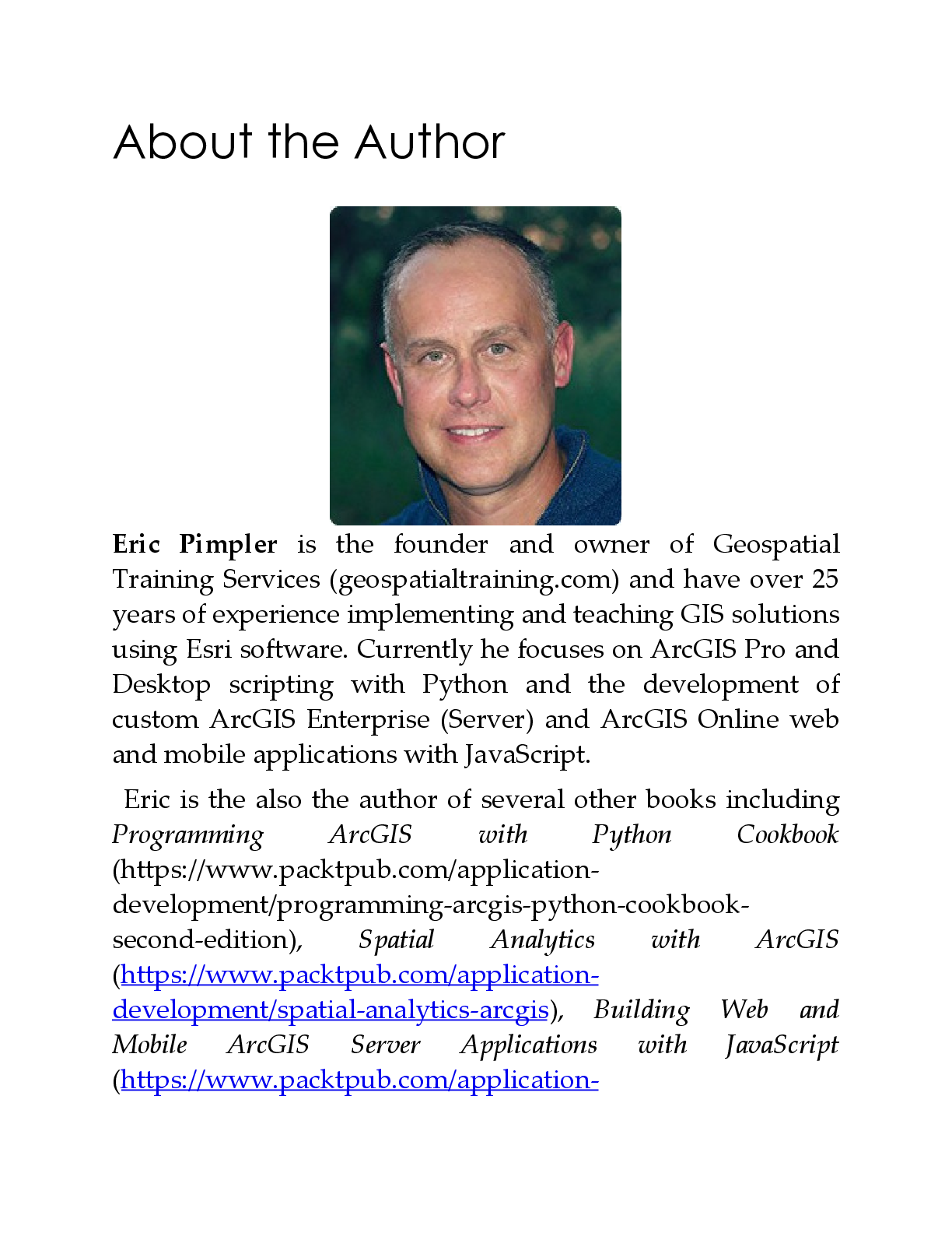 Preview page 4 of eBook PDF Programming ArcGIS Pro with Python 2nd Edition By Eric Pimpler