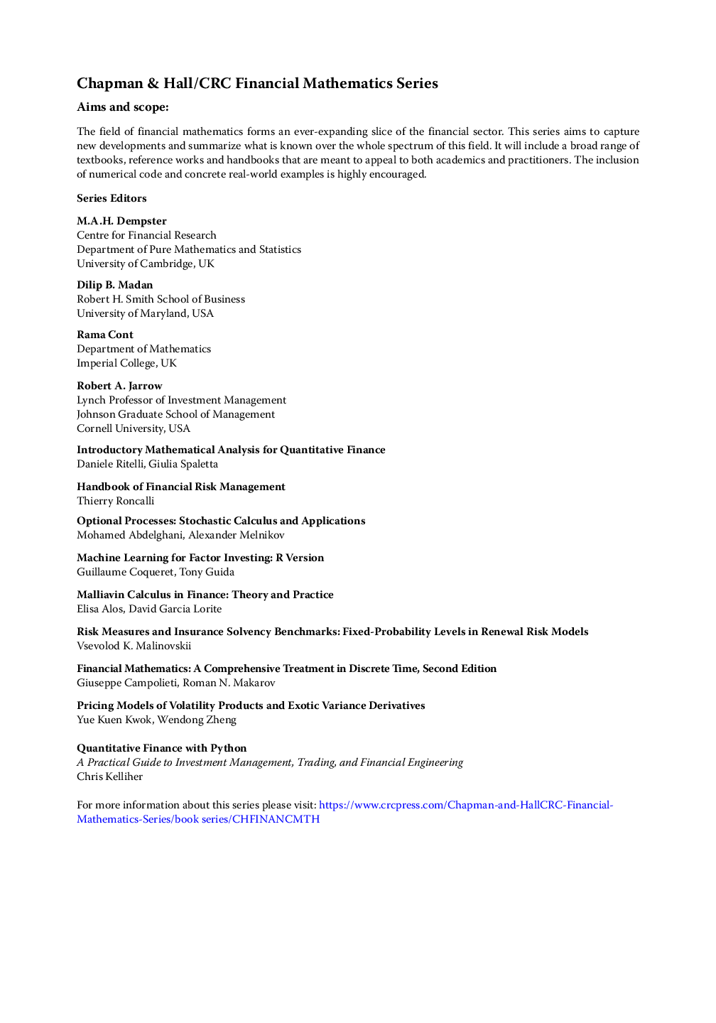 Preview page 3 of eBook PDF Quantitative Finance with Python A Practical Guide to Investment Management Trading and Financial Engineering