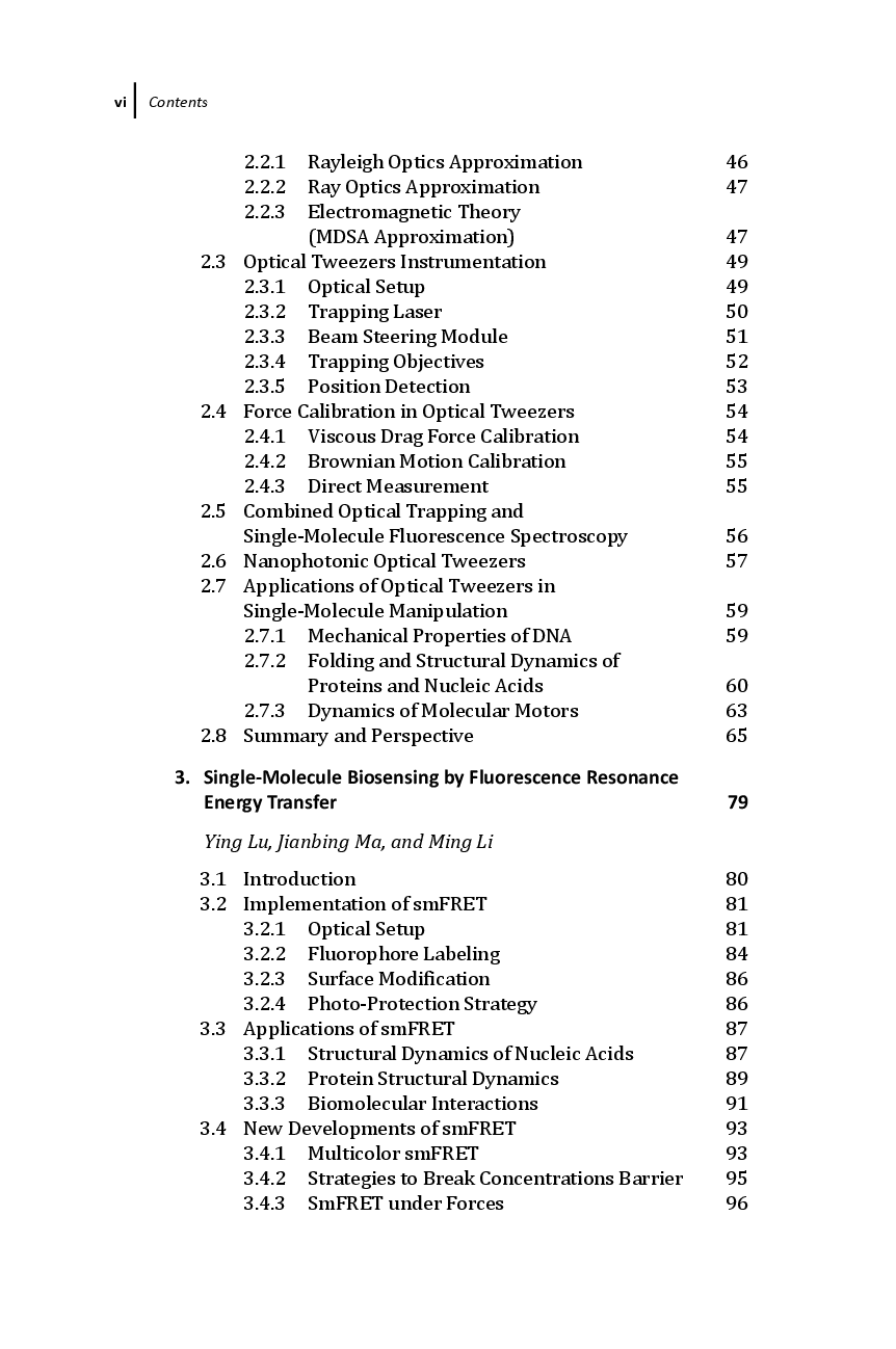 Preview page 5 of Single Molecule Tools for Bioanalysis 1st Edition By Shuo Huang