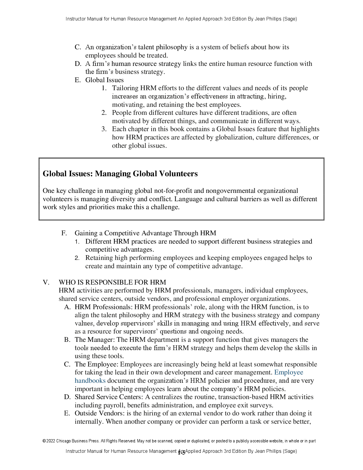 Preview page 5 of Instructor Manual Human Resource Management An Applied Approach 3rd Edition By Jean Phillips