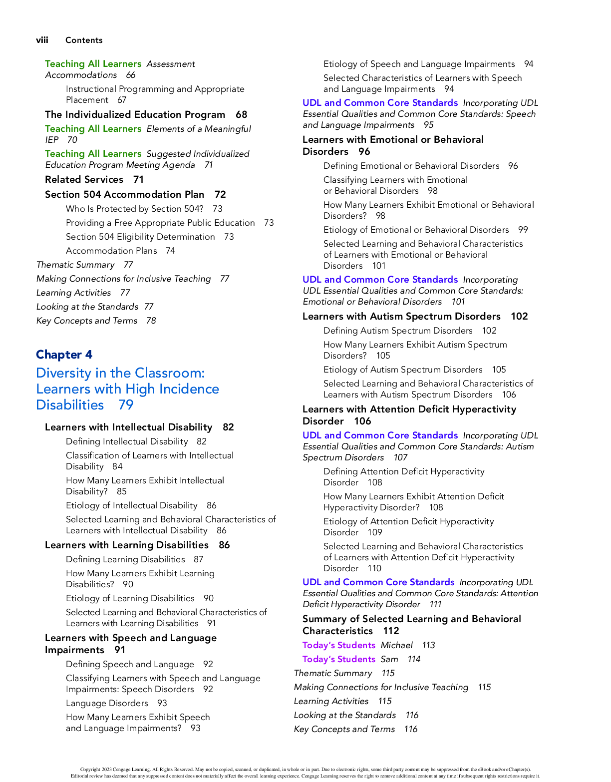 Preview page 4 of PDF(ebook) Teaching in Today's Inclusive Classroom,A Universal Design for Learning Approach,Richard M. Gargiulo,Debbie M
