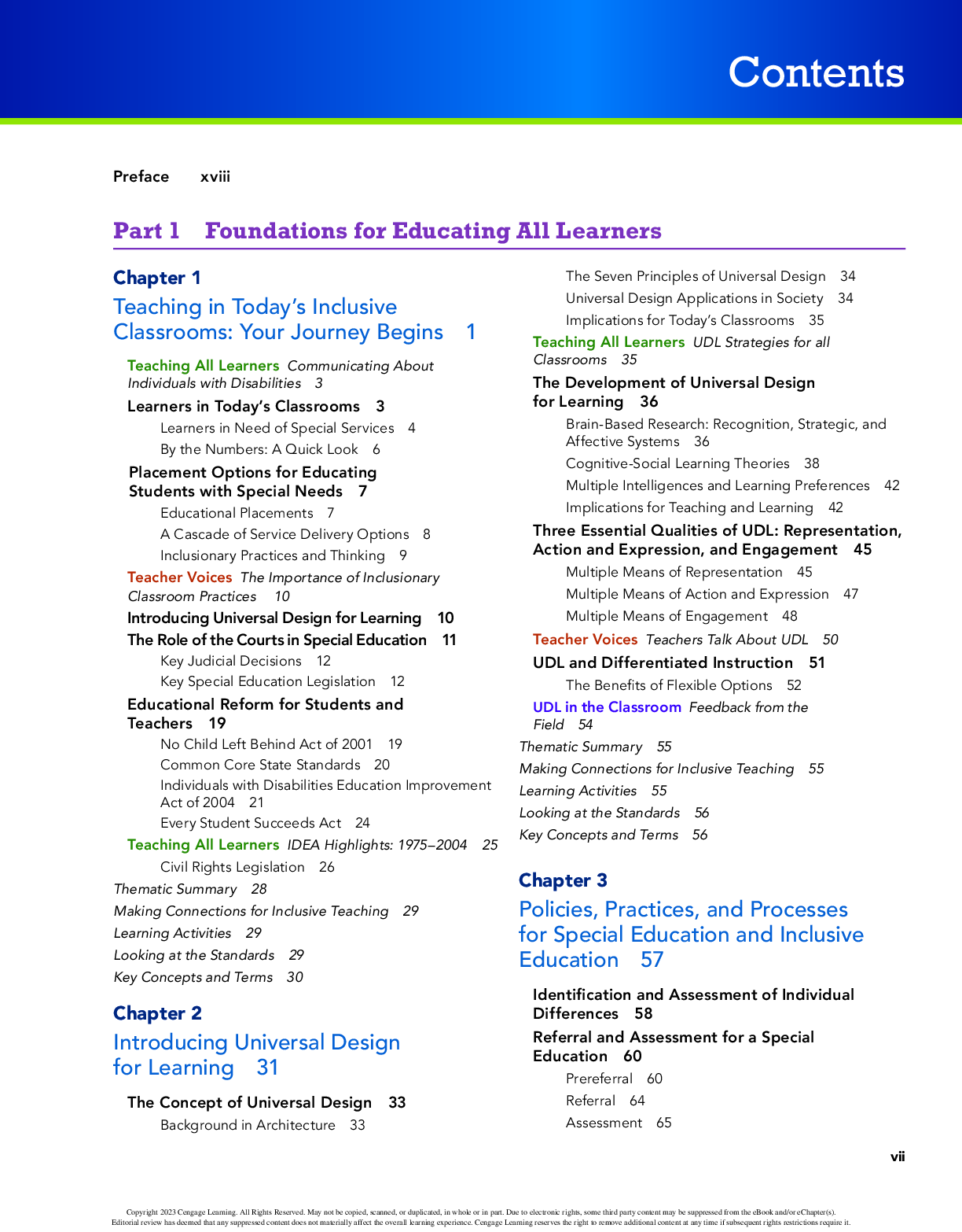Preview page 3 of PDF(ebook) Teaching in Today's Inclusive Classroom,A Universal Design for Learning Approach,Richard M. Gargiulo,Debbie M