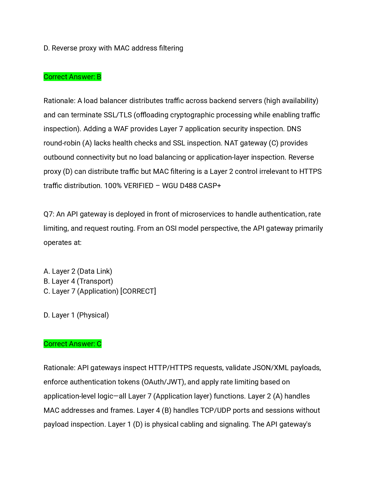 Preview page 4 of Security Architecture & Network Design Actual Exam 2026/2027 – Complete Exam-Style Questions with Detailed Rationales |