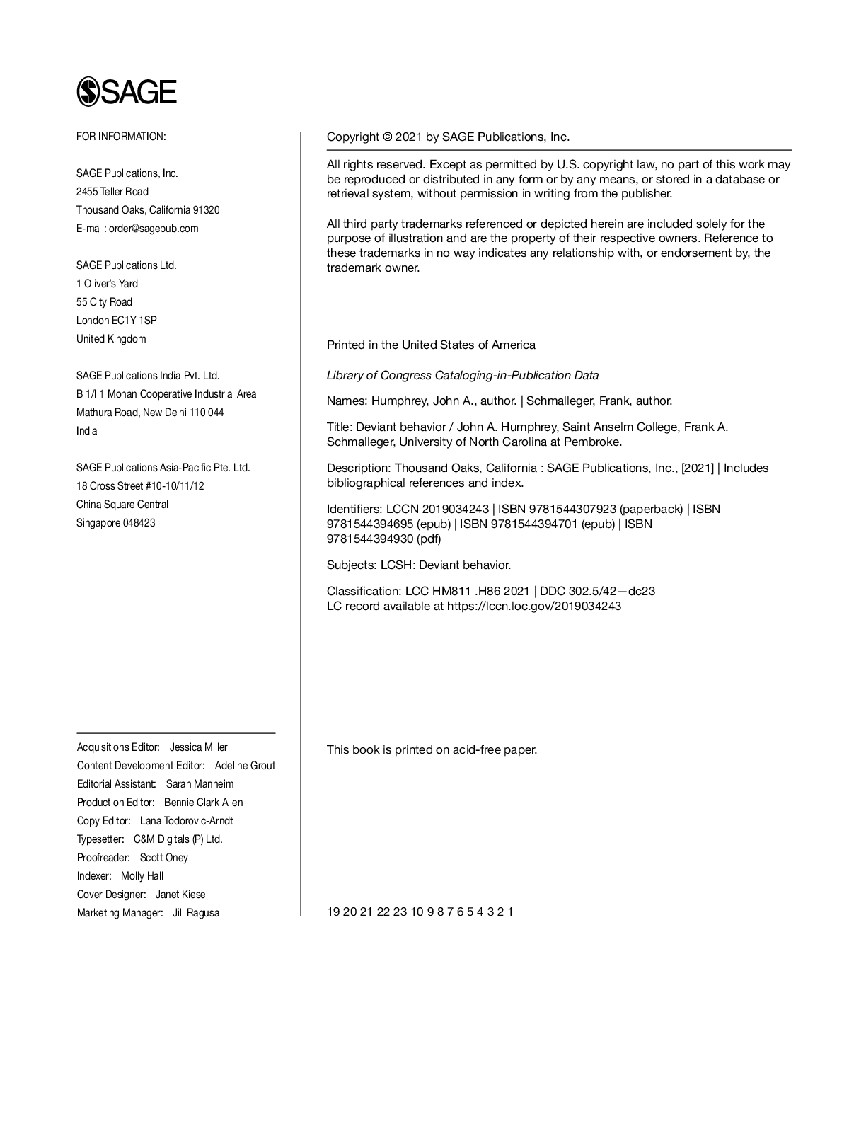 Preview page 4 of Deviant Behavior 1st Edition By John Humphrey, Frank Schmalleger