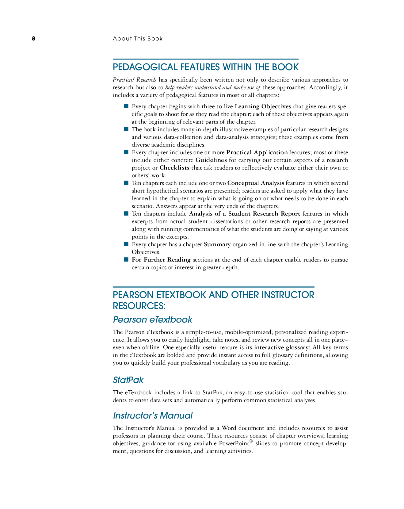 Preview page 8 of eBook PDF Practical Research Design and Process 13th Global Edition By Jeanne Ellis Ormrod