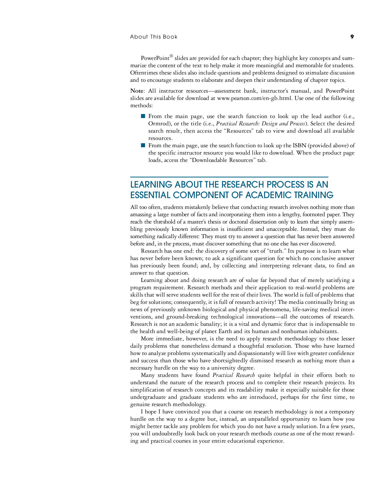 Preview page 9 of eBook PDF Practical Research Design and Process 13th Global Edition By Jeanne Ellis Ormrod