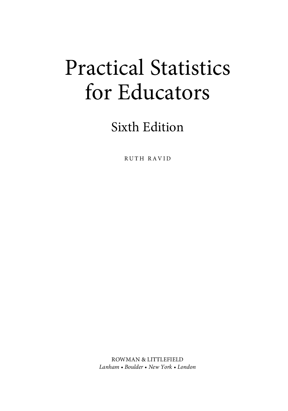 Preview page 2 of eBook PDF Practical Statistics For Educators 6th Edition By Ruth Ravid