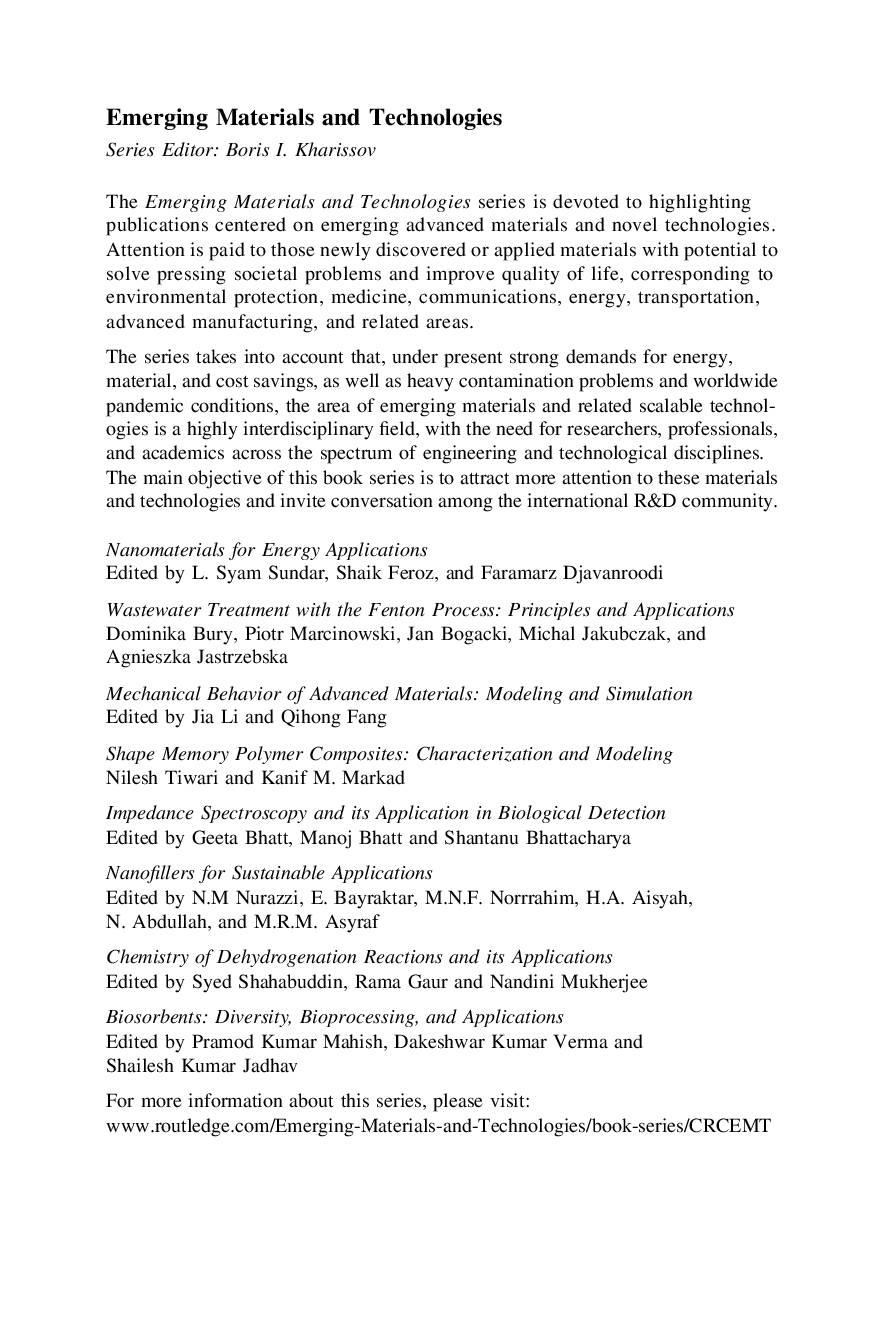 Preview page 2 of Surface Engineering of Biomaterials Synthesis and Processing Techniques 1st Edition By Ajit Behera, Debasis Nayak, Kumar
