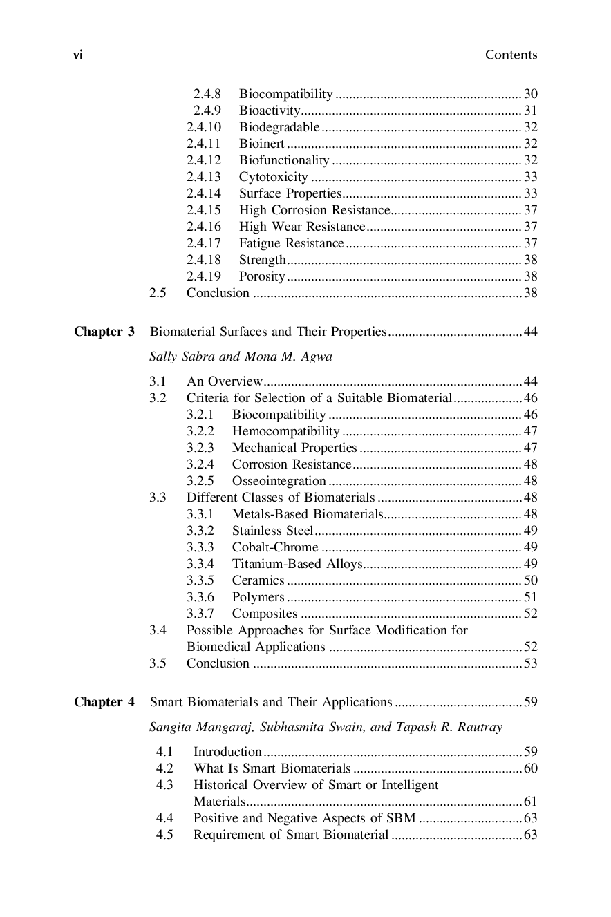 Preview page 6 of Surface Engineering of Biomaterials Synthesis and Processing Techniques 1st Edition By Ajit Behera, Debasis Nayak, Kumar