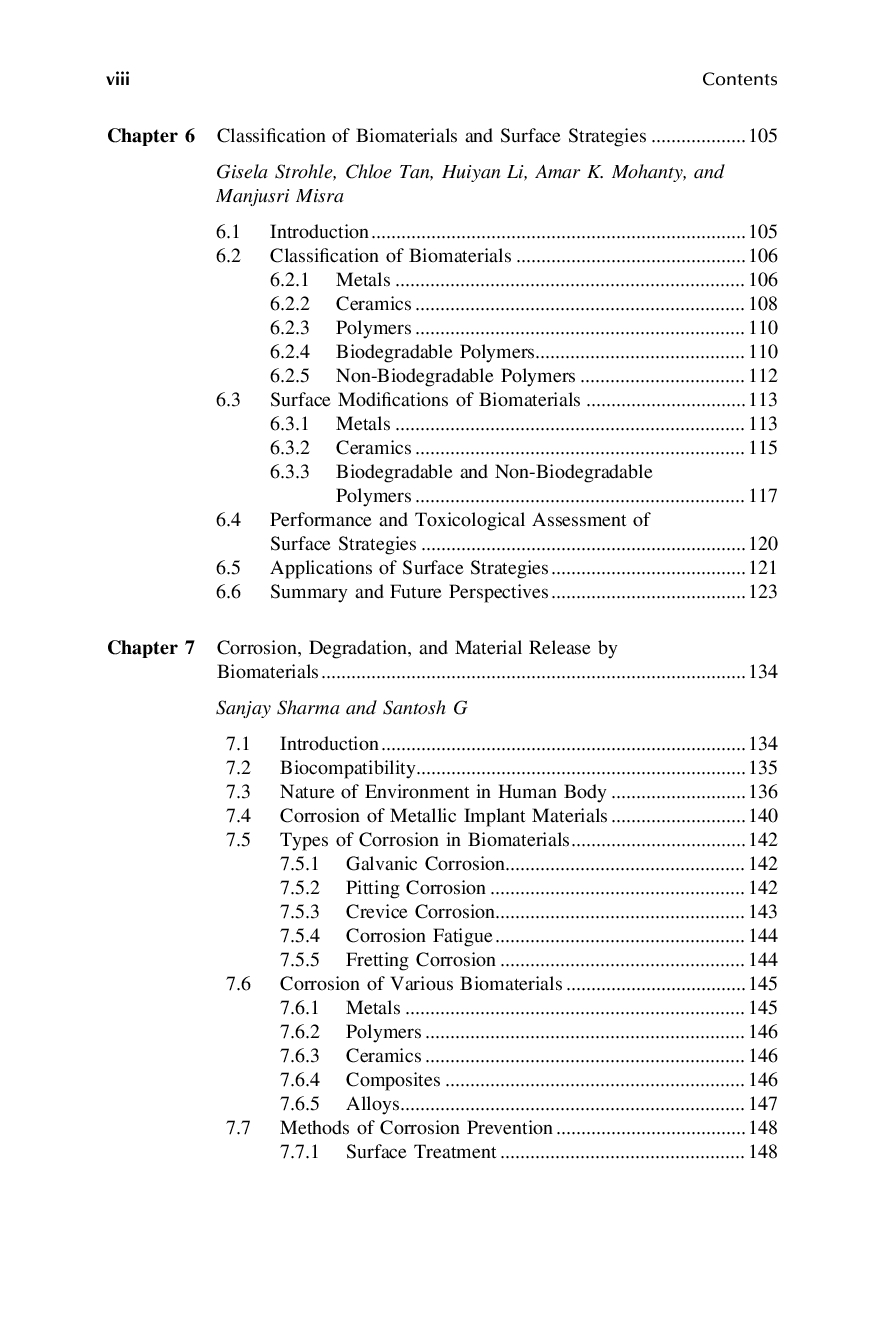 Preview page 8 of Surface Engineering of Biomaterials Synthesis and Processing Techniques 1st Edition By Ajit Behera, Debasis Nayak, Kumar
