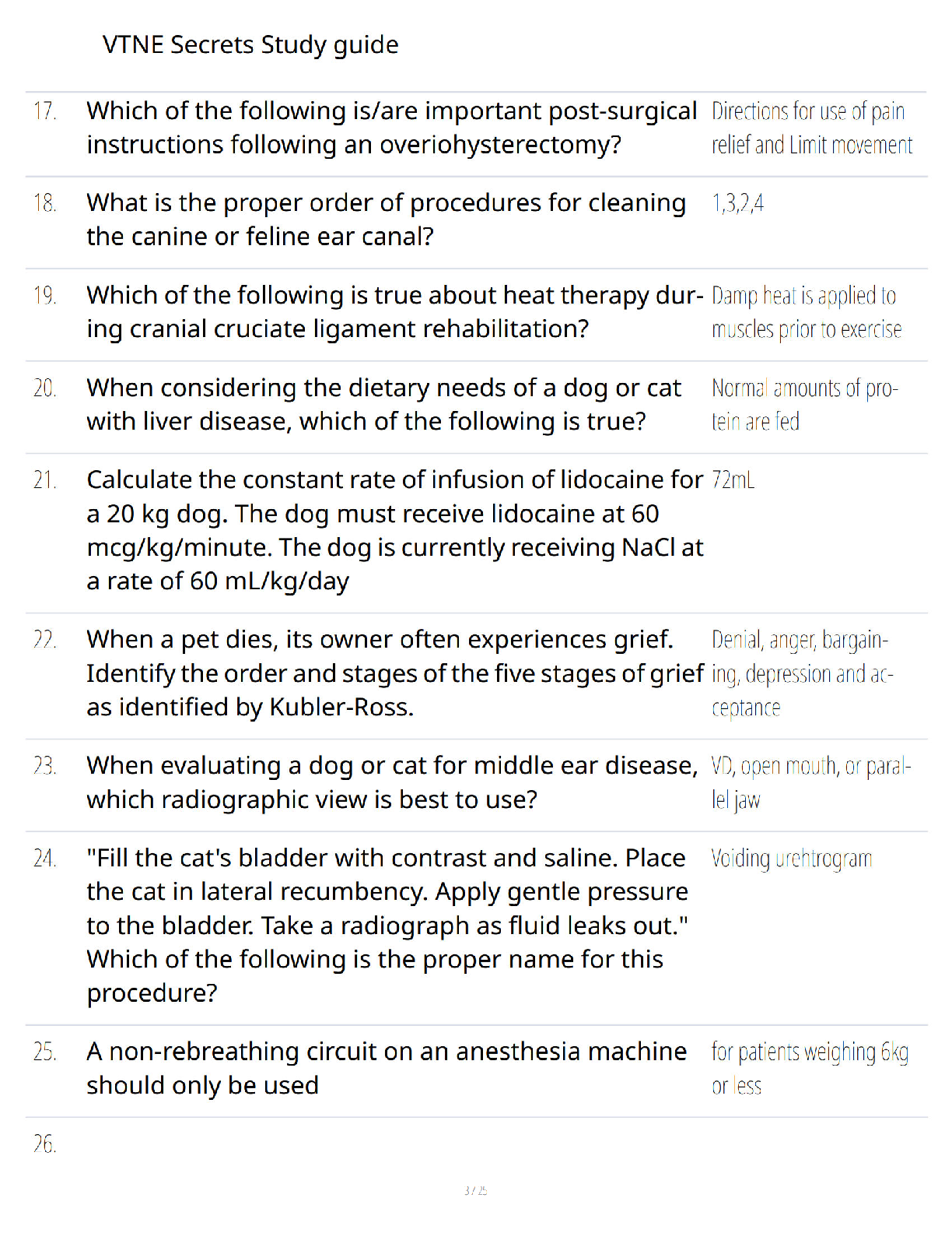 Preview page 3 of VTNE Secrets Study Guide - Verified Questions and Answers - A+ Guaranteed Success