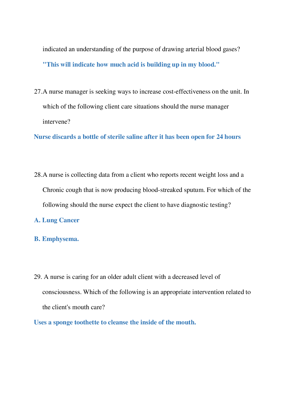 Preview page 4 of ATI PN COMPREHENSIVE PREDICTOR REAL EXAMS LATEST  QUESTIONS AND ANSWERS.