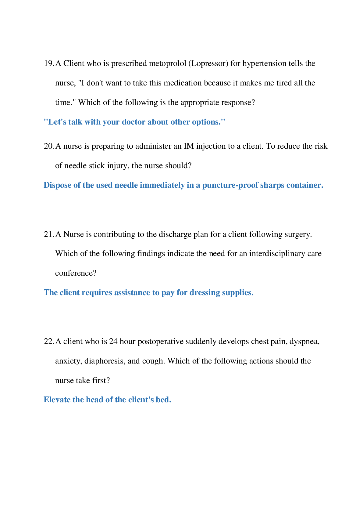 Preview page 3 of ATI PN COMPREHENSIVE PREDICTOR REAL EXAMS LATEST  QUESTIONS AND ANSWERS.