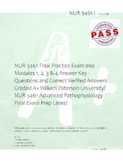 Preview page 6 of NUR 5461 Final Practice Exam and  Modules 1, 2, 3 & 4 Answer Key  Questions and Correct Verified Answers  Graded A+ Will
