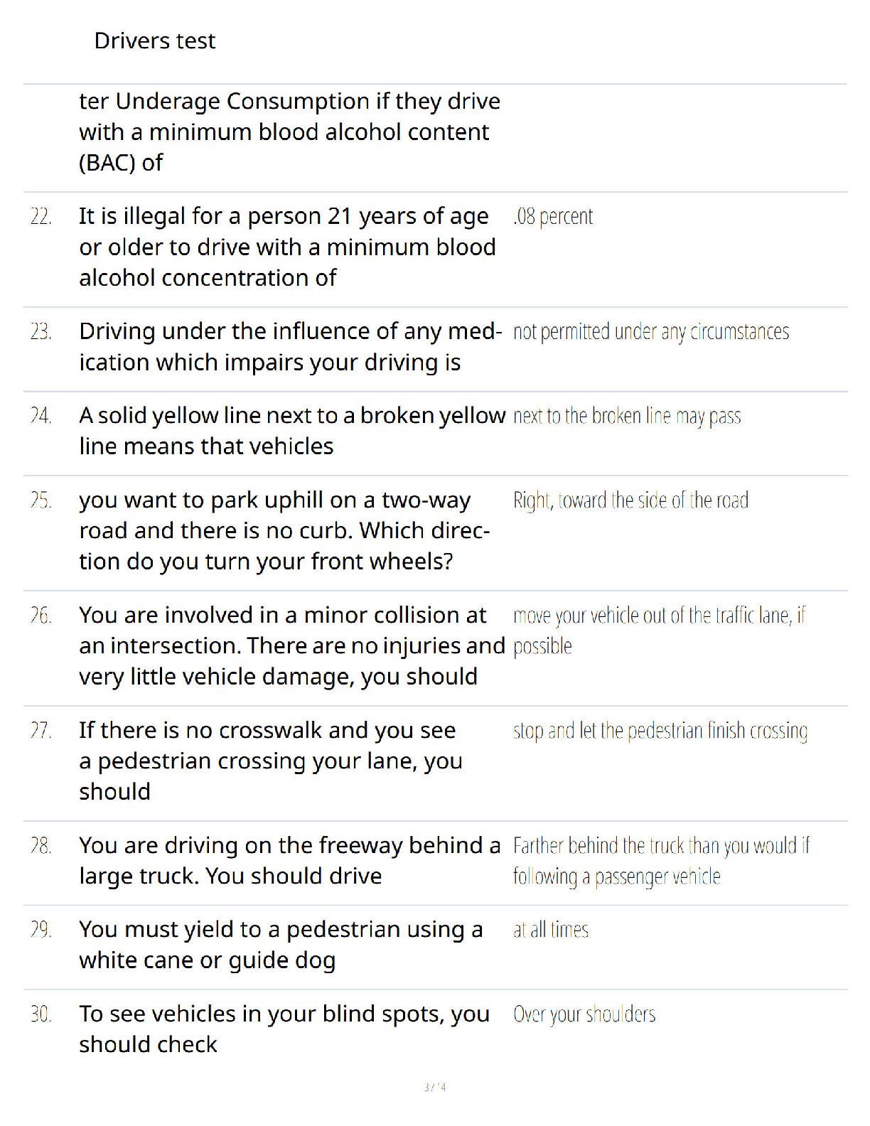 Preview page 2 of Drivers Test Study Guide - Verified Questions and Answers - A+ Guaranteed Success Exam Prep