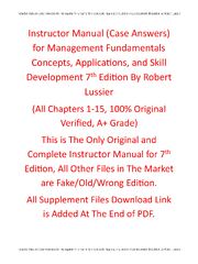 Preview page 4 of Instructor Manual Management Fundamentals Concepts, Applications, and Skill Development 7th Edition By Robert Lussier